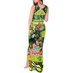 Custom Raiders Rugby Merry Christmas Tank Maxi Dress Indigenous Australian Art