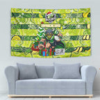 Raiders Rugby Merry Christmas Tapestry Indigenous Australian Art