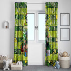 Raiders Rugby Merry Christmas Window Curtain Indigenous Australian Art