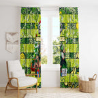 Raiders Rugby Merry Christmas Window Curtain Indigenous Australian Art
