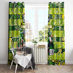 Raiders Rugby Merry Christmas Window Curtain Indigenous Australian Art