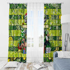 Raiders Rugby Merry Christmas Window Curtain Indigenous Australian Art