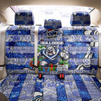 Bulldogs Rugby Merry Christmas Back Car Seat Cover Indigenous Australian Art
