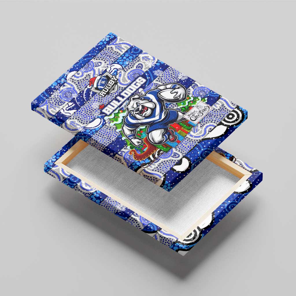 Bulldogs Rugby Merry Christmas Canvas Wall Art Indigenous Australian Art
