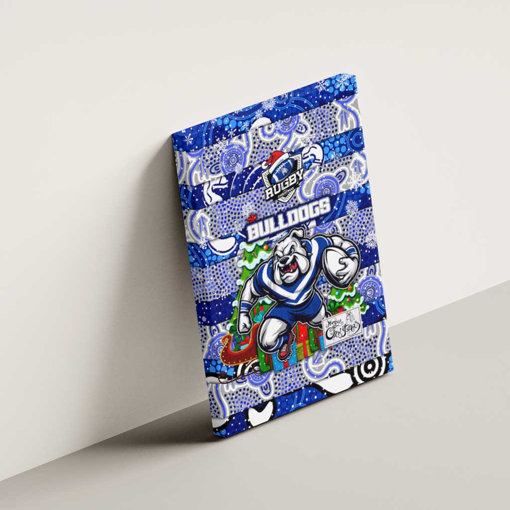 Bulldogs Rugby Merry Christmas Canvas Wall Art Indigenous Australian Art