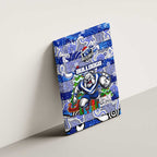 Bulldogs Rugby Merry Christmas Canvas Wall Art Indigenous Australian Art