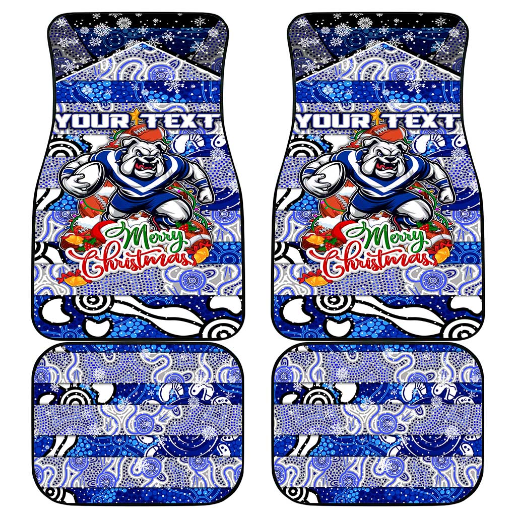 Bulldogs Rugby Merry Christmas Car Mats Indigenous Australian Art