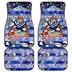 Bulldogs Rugby Merry Christmas Car Mats Indigenous Australian Art