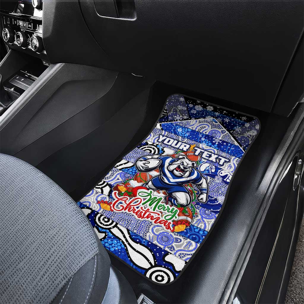 Bulldogs Rugby Merry Christmas Car Mats Indigenous Australian Art