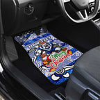 Bulldogs Rugby Merry Christmas Car Mats Indigenous Australian Art