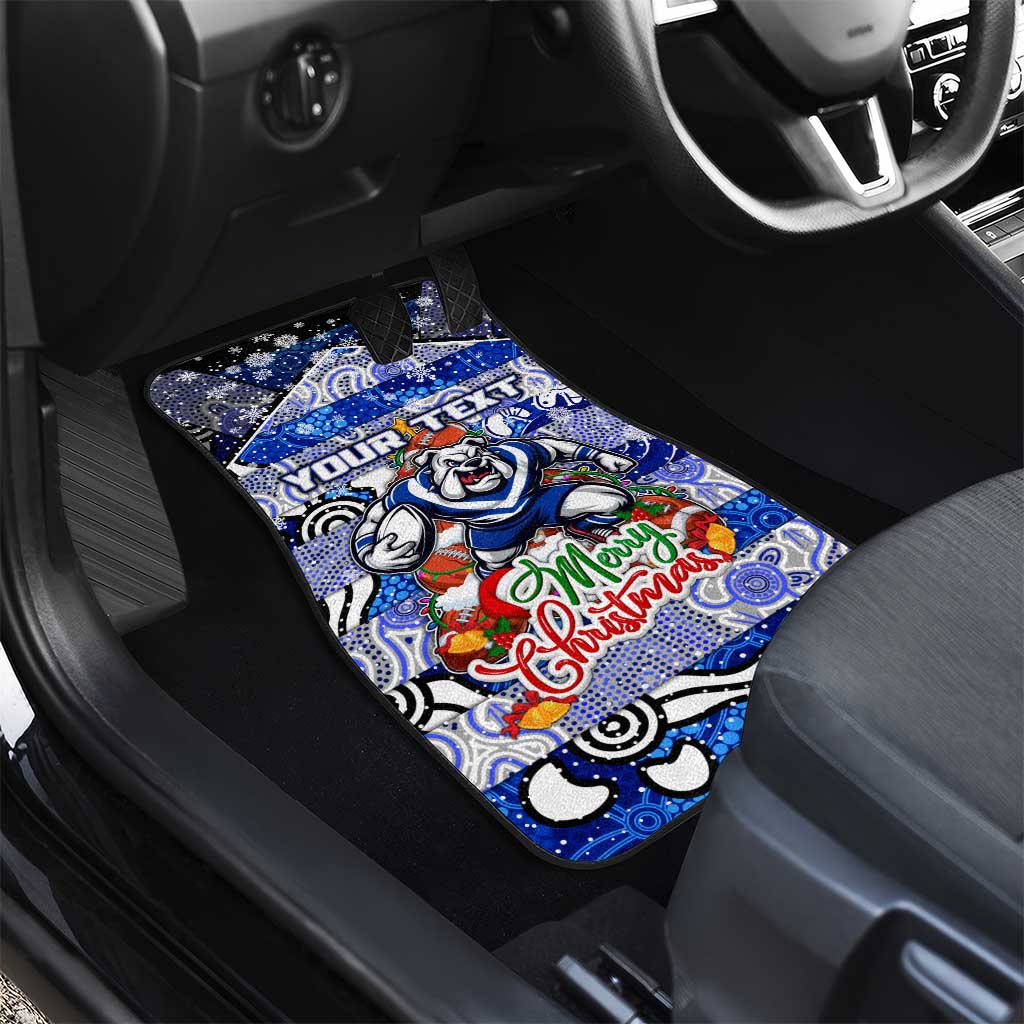 Bulldogs Rugby Merry Christmas Car Mats Indigenous Australian Art
