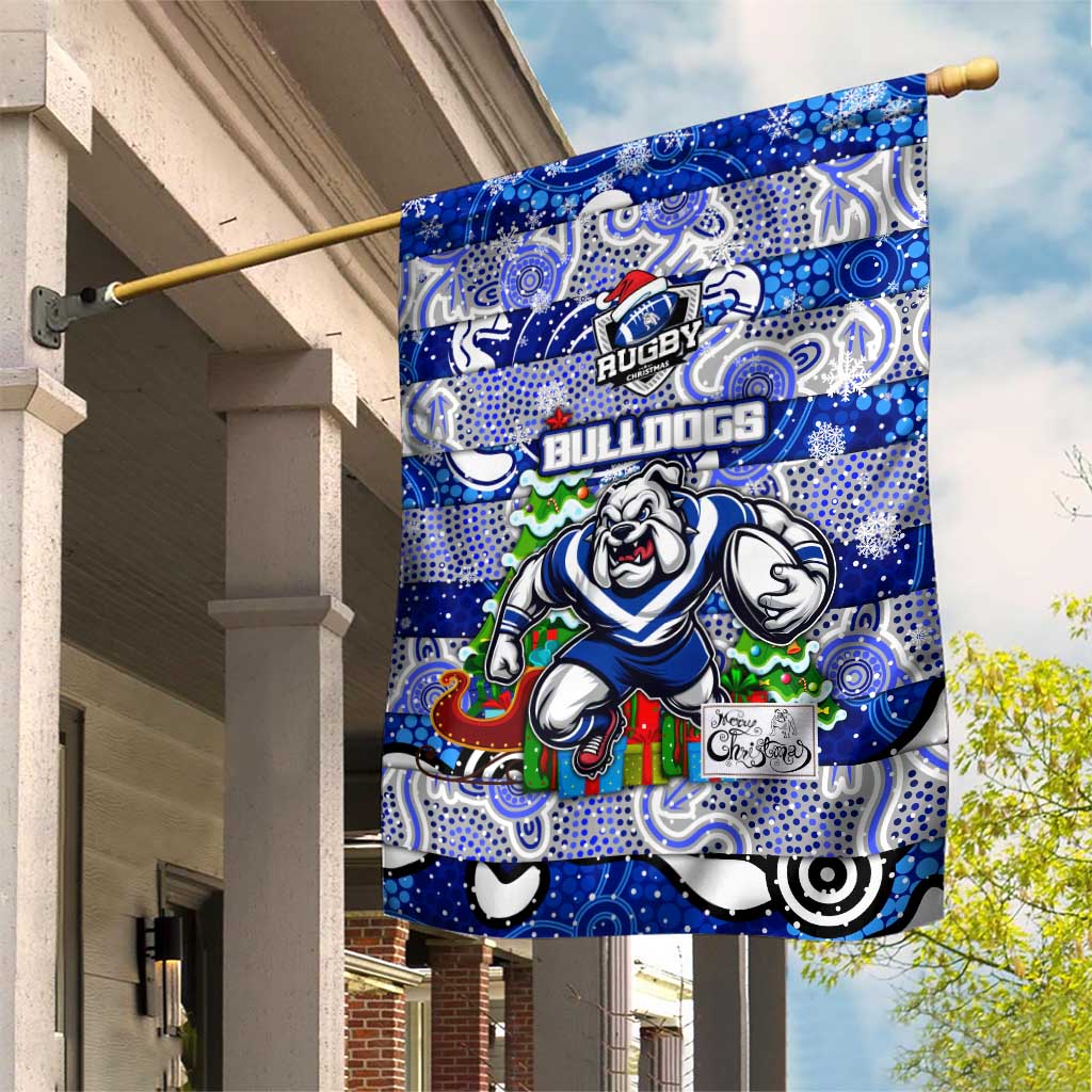 Bulldogs Rugby Merry Christmas Garden Flag Indigenous Australian Art