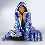 Bulldogs Rugby Merry Christmas Hooded Blanket Indigenous Australian Art
