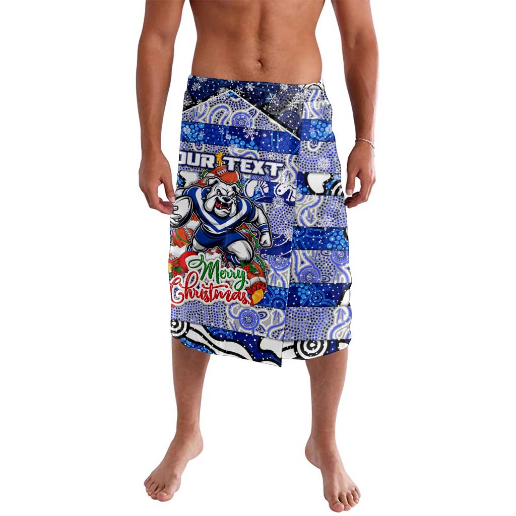 Custom Bulldogs Rugby Merry Christmas Lavalava Indigenous Australian Art