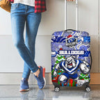 Bulldogs Rugby Merry Christmas Luggage Cover Indigenous Australian Art