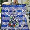 Bulldogs Rugby Merry Christmas Quilt Indigenous Australian Art