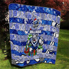 Bulldogs Rugby Merry Christmas Quilt Indigenous Australian Art