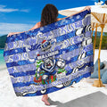 Bulldogs Rugby Merry Christmas Sarong Indigenous Australian Art