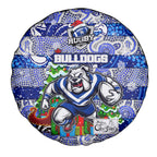 Bulldogs Rugby Merry Christmas Spare Tire Cover Indigenous Australian Art