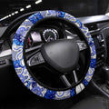 Bulldogs Rugby Merry Christmas Steering Wheel Cover Indigenous Australian Art