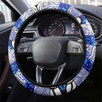 Bulldogs Rugby Merry Christmas Steering Wheel Cover Indigenous Australian Art