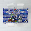 Bulldogs Rugby Merry Christmas Tablecloth Indigenous Australian Art