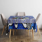 Bulldogs Rugby Merry Christmas Tablecloth Indigenous Australian Art