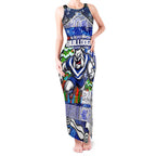 Custom Bulldogs Rugby Merry Christmas Tank Maxi Dress Indigenous Australian Art