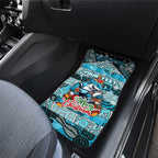 Sharks Rugby Merry Christmas Car Mats Indigenous Australian Art