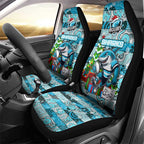Sharks Rugby Merry Christmas Car Seat Cover Indigenous Australian Art