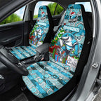 Sharks Rugby Merry Christmas Car Seat Cover Indigenous Australian Art