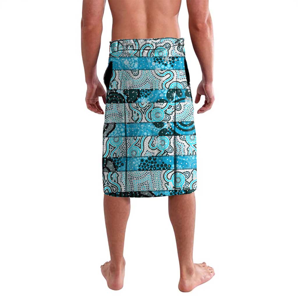 Custom Sharks Rugby Merry Christmas Lavalava Indigenous Australian Art