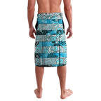 Custom Sharks Rugby Merry Christmas Lavalava Indigenous Australian Art