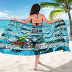 Sharks Rugby Merry Christmas Sarong Indigenous Australian Art