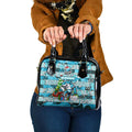 Sharks Rugby Merry Christmas Shoulder Handbag Indigenous Australian Art