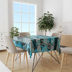 Sharks Rugby Merry Christmas Tablecloth Indigenous Australian Art