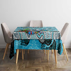 Sharks Rugby Merry Christmas Tablecloth Indigenous Australian Art