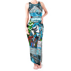 Custom Sharks Rugby Merry Christmas Tank Maxi Dress Indigenous Australian Art