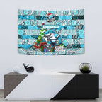 Sharks Rugby Merry Christmas Tapestry Indigenous Australian Art