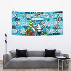 Sharks Rugby Merry Christmas Tapestry Indigenous Australian Art