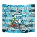 Sharks Rugby Merry Christmas Tapestry Indigenous Australian Art