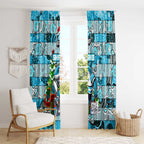 Sharks Rugby Merry Christmas Window Curtain Indigenous Australian Art