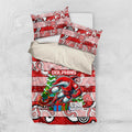 Dolphins Rugby Merry Christmas Bedding Set Indigenous Australian Art