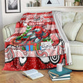 Dolphins Rugby Merry Christmas Blanket Indigenous Australian Art
