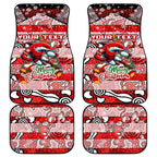 Dolphins Rugby Merry Christmas Car Mats Indigenous Australian Art