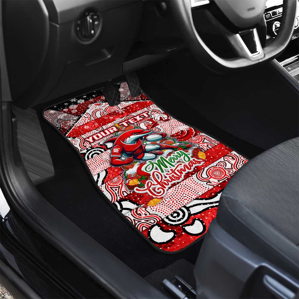 Dolphins Rugby Merry Christmas Car Mats Indigenous Australian Art