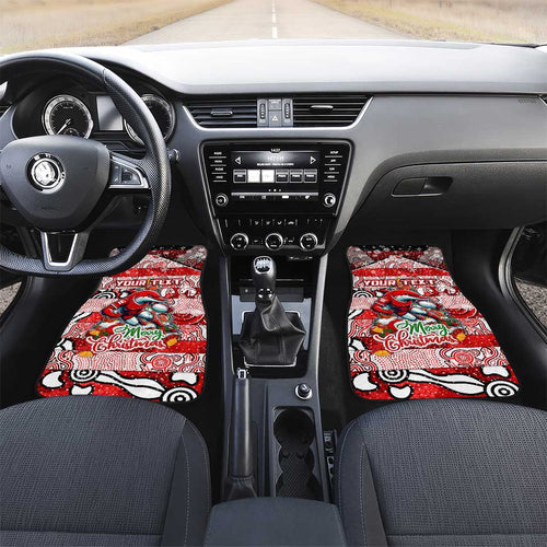 Dolphins Rugby Merry Christmas Car Mats Indigenous Australian Art