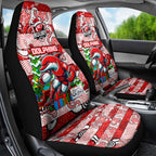 Dolphins Rugby Merry Christmas Car Seat Cover Indigenous Australian Art