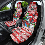 Dolphins Rugby Merry Christmas Car Seat Cover Indigenous Australian Art