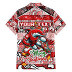 Custom Dolphins Rugby Merry Christmas Family Matching Summer Maxi Dress and Hawaiian Shirt Indigenous Australian Art